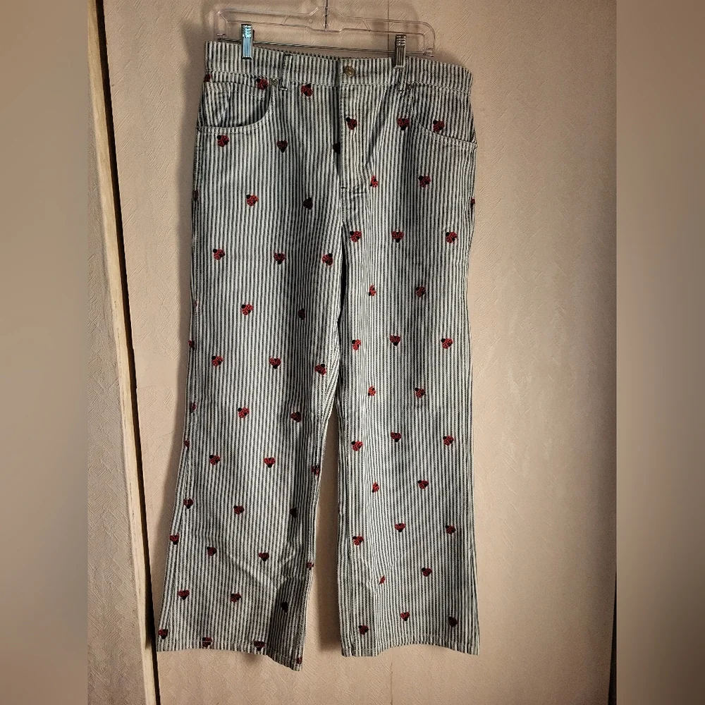 Free People Bugged Out Railroad Stripe Jeans - Picture 4 of 11